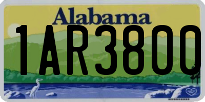 AL license plate 1AR3800