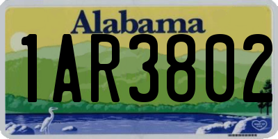 AL license plate 1AR3802