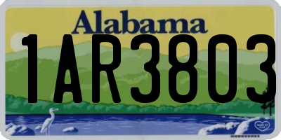 AL license plate 1AR3803