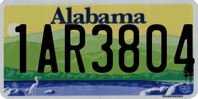 AL license plate 1AR3804