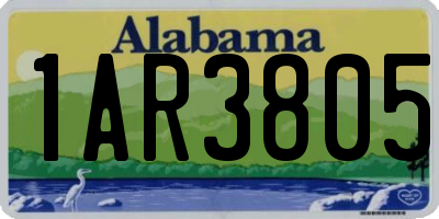 AL license plate 1AR3805