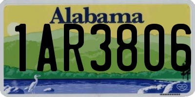 AL license plate 1AR3806