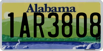 AL license plate 1AR3808