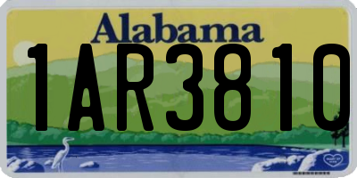 AL license plate 1AR3810