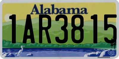 AL license plate 1AR3815
