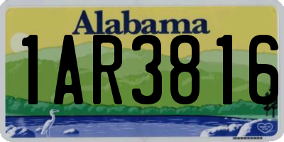 AL license plate 1AR3816