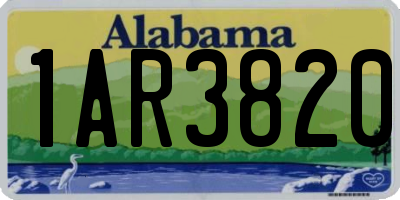 AL license plate 1AR3820