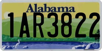 AL license plate 1AR3822