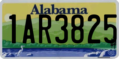 AL license plate 1AR3825