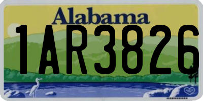AL license plate 1AR3826