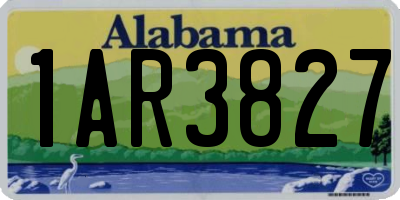 AL license plate 1AR3827