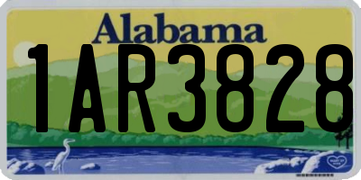 AL license plate 1AR3828