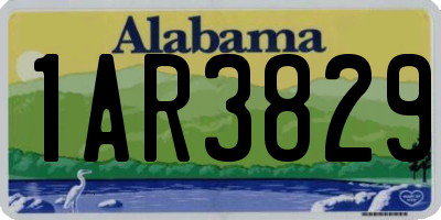 AL license plate 1AR3829
