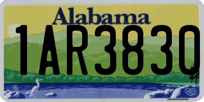 AL license plate 1AR3830
