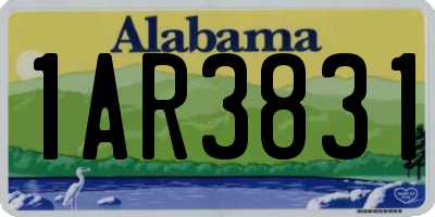 AL license plate 1AR3831