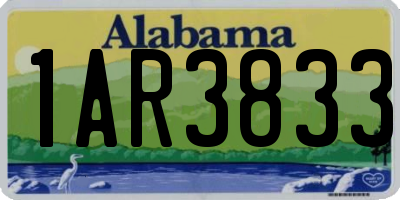 AL license plate 1AR3833