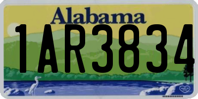 AL license plate 1AR3834