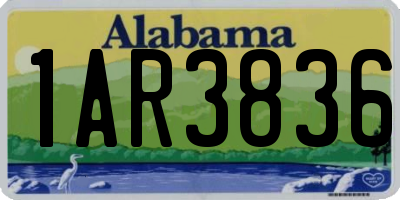 AL license plate 1AR3836