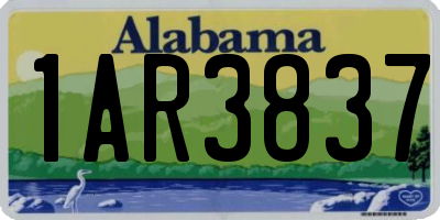AL license plate 1AR3837