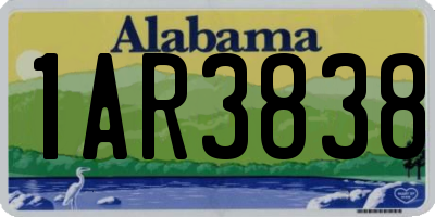 AL license plate 1AR3838