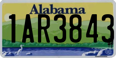AL license plate 1AR3843