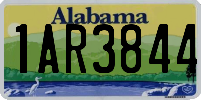 AL license plate 1AR3844