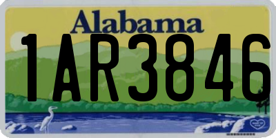 AL license plate 1AR3846