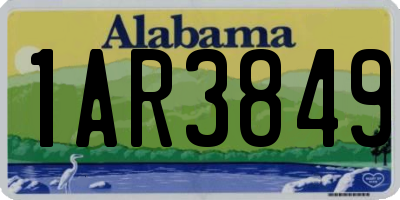 AL license plate 1AR3849