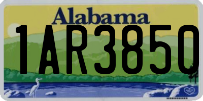 AL license plate 1AR3850