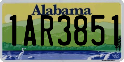 AL license plate 1AR3851