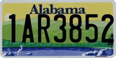 AL license plate 1AR3852