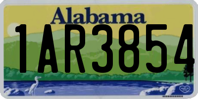 AL license plate 1AR3854