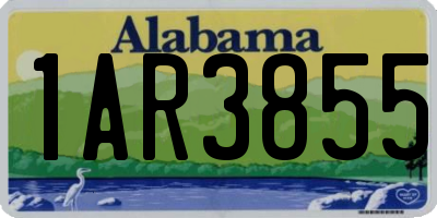 AL license plate 1AR3855