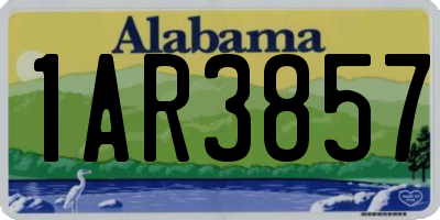 AL license plate 1AR3857