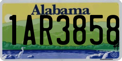 AL license plate 1AR3858
