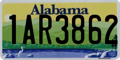 AL license plate 1AR3862