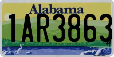 AL license plate 1AR3863