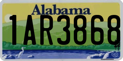 AL license plate 1AR3868