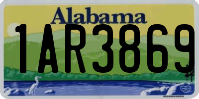 AL license plate 1AR3869