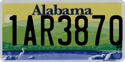 AL license plate 1AR3870