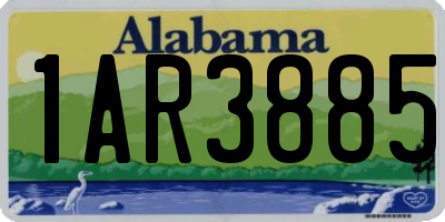 AL license plate 1AR3885
