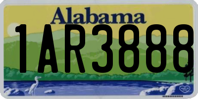 AL license plate 1AR3888