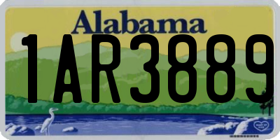 AL license plate 1AR3889