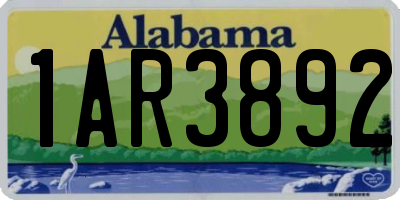 AL license plate 1AR3892