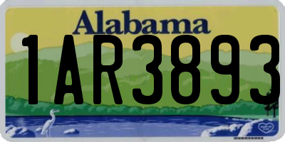 AL license plate 1AR3893
