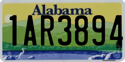 AL license plate 1AR3894