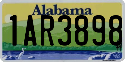 AL license plate 1AR3898