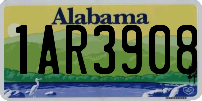 AL license plate 1AR3908