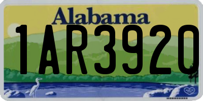 AL license plate 1AR3920