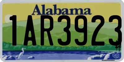 AL license plate 1AR3923